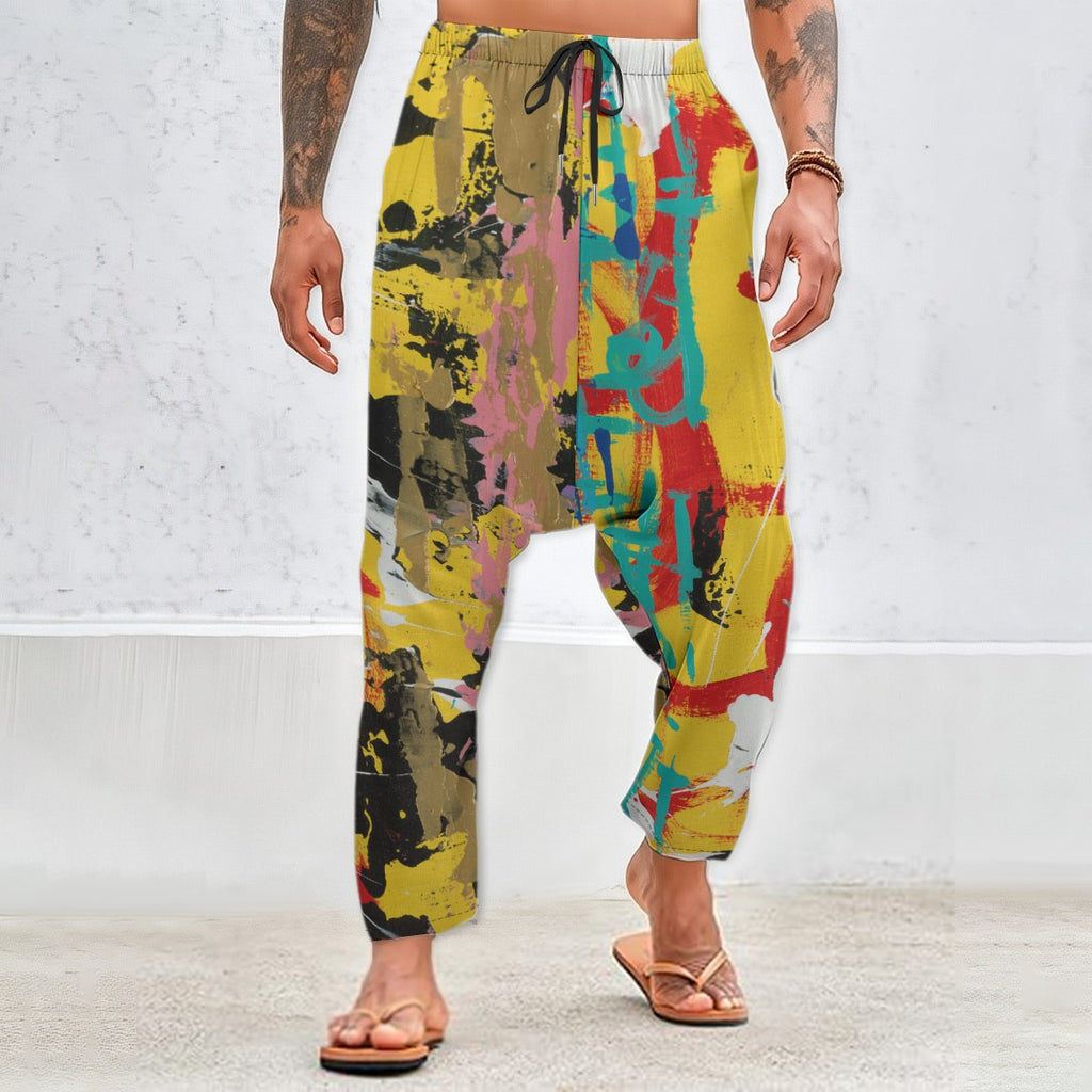 Visual Juju 3 All-Over Print Harem Pants 100% Cotton