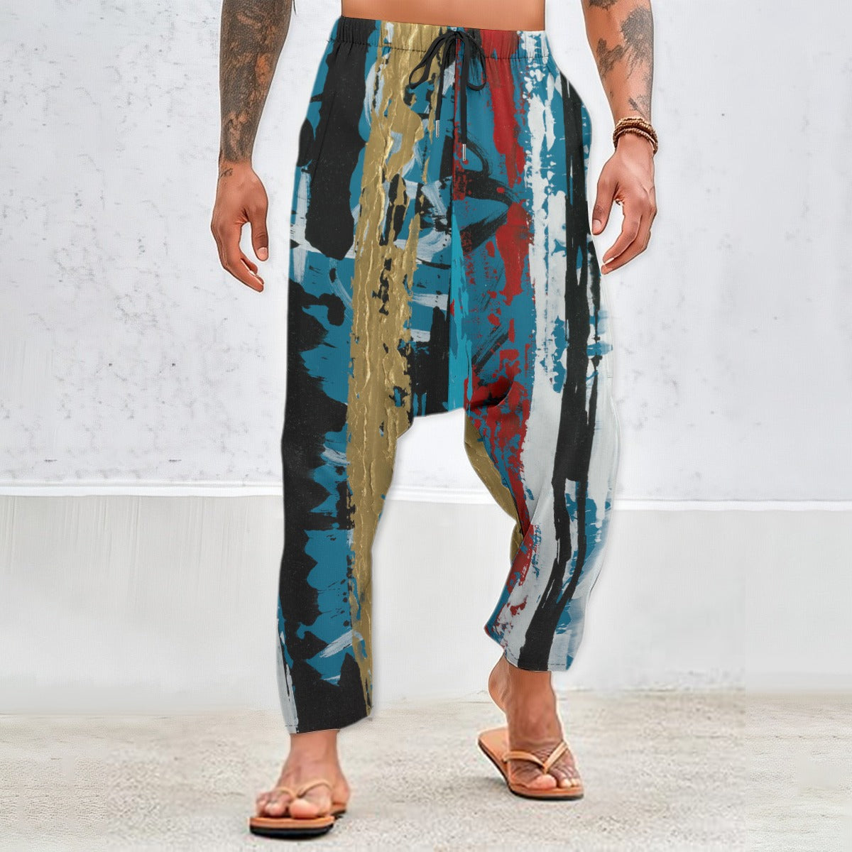 Visual Juju 1 All-Over Print Harem Pants 100% Cotton