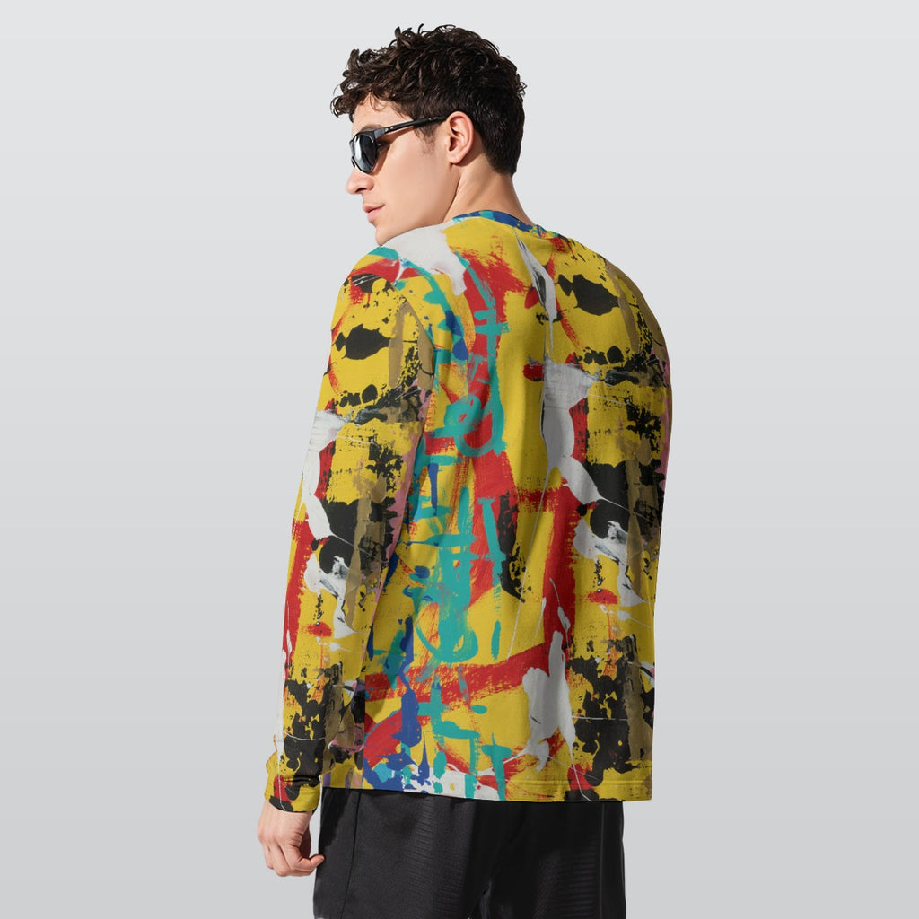 Visual Juju 3 All-Over Print Long Sleeve T-Shirt Cotton