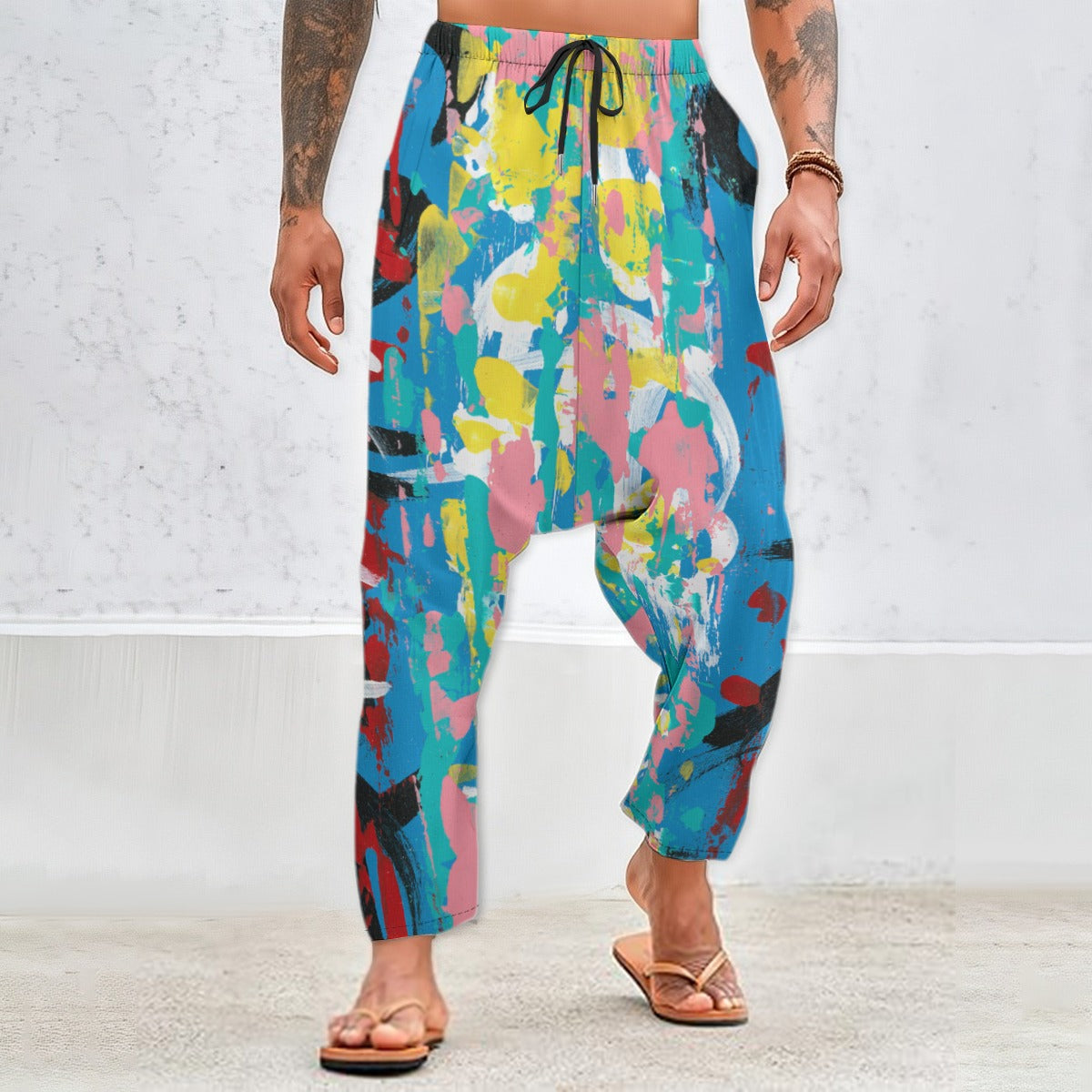 Visual Juju 4 All-Over Print Harem Pants 100% Cotton