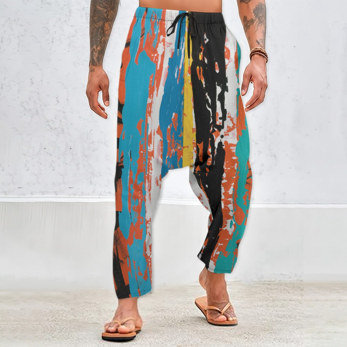 Visual Juju 2 All-Over Print Harem Pants 100 % Cotton