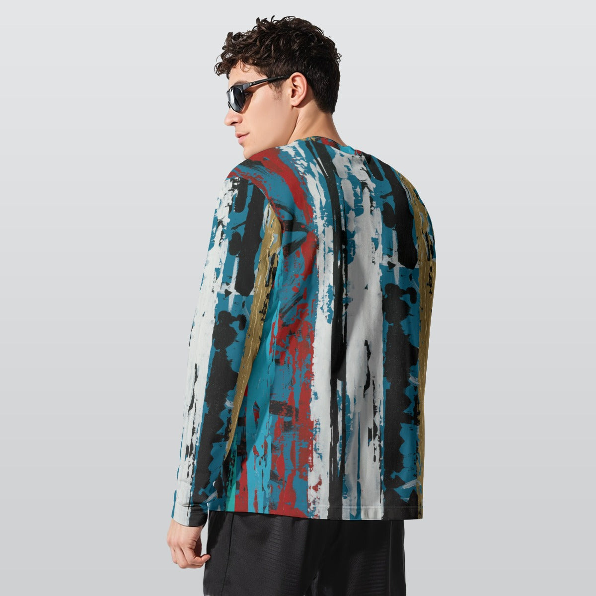 Visual Juju 1 All-Over Print Long Sleeve T-Shirt  Cotton